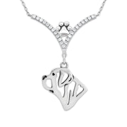 VIP Mastiff CZ Necklace, Head