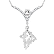 VIP Schipperke CZ Necklace, Head