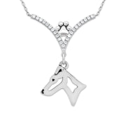 VIP Smooth Fox Terrier CZ Necklace, Head