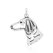 Dachshund Pendant Head Design in Sterling Silver.