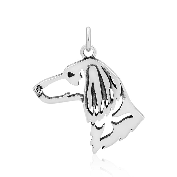 Dachshund Pendant Head Design in Sterling Silver.