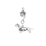 Crystal Dachshund Wirehaired w/Badger Necklace, Body