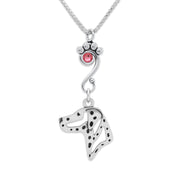 Crystal Dalmatian Necklace, Head