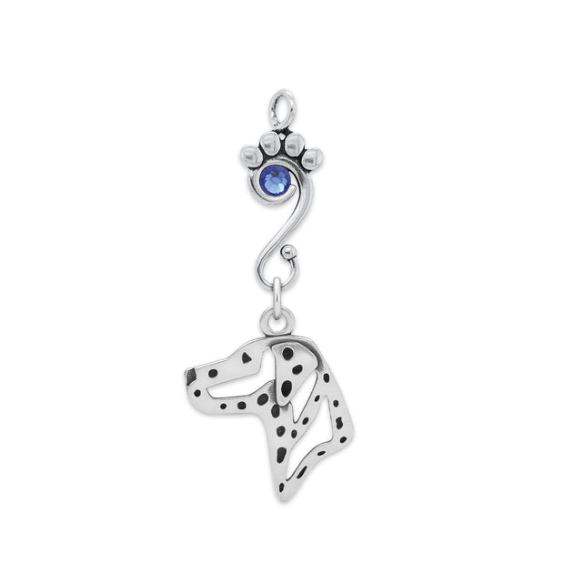 Crystal Dalmatian Necklace, Head