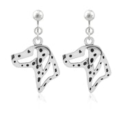 Sterling Silver Dalmatian Earrings