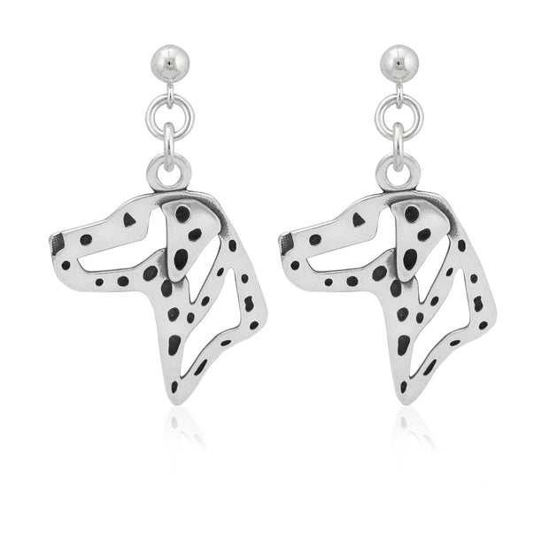 Sterling Silver Dalmatian Earrings