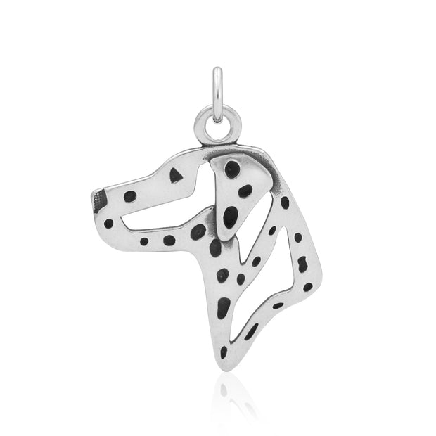 Dalmation Pendant Head Design in Sterling Silver.