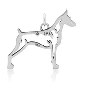 Doberman Pinscher Necklace Jewelry in Sterling Silver