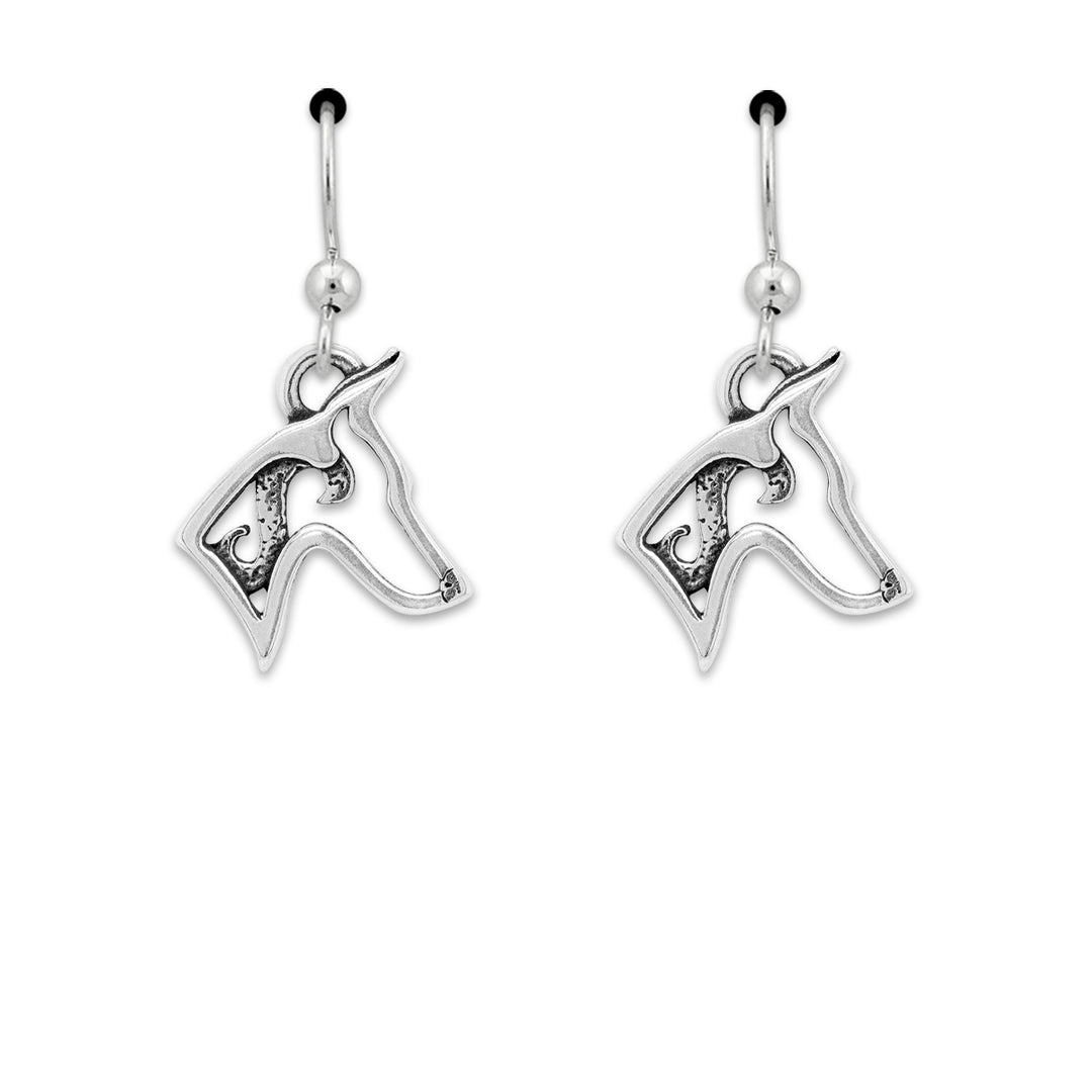 Handmade Silver Doberman Pinscher Earring outlets Studs in Oxidized Sterling Silver for all the Dog, Puppy, and Pet Lovers