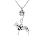 Crystal Dutch Shepherd Necklace, w/Sheep