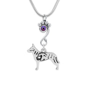 Crystal Dutch Shepherd Necklace, w/Sheep