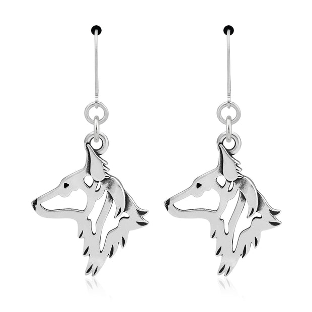 Sterling Silver Dutch Shepherd Earrings