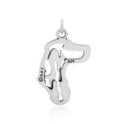 English Cocker Spaniel Pendant Necklace in Sterling Silver