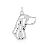 English Springer Spaniel Pendant Necklace in Sterling Silver