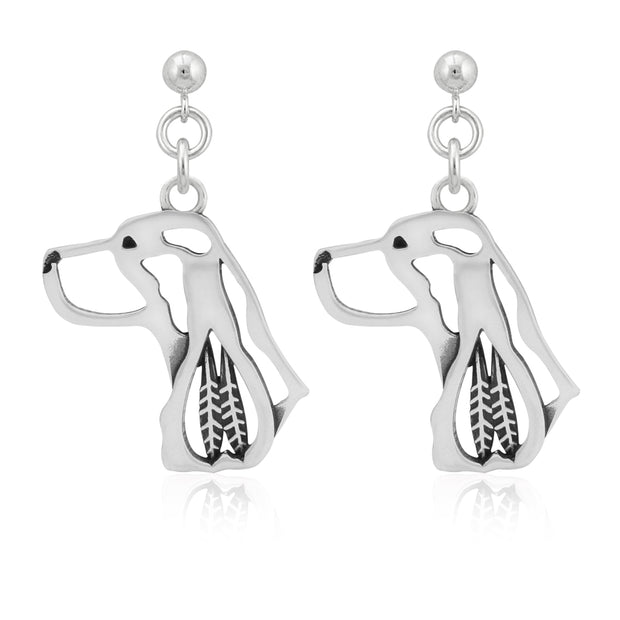 Sterling Silver English Springer Spaniel Earrings