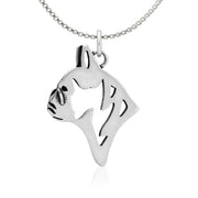 French Bulldog Pendant Necklace in Sterling Silver