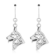 Sterling Silver German Shepherd Earrings