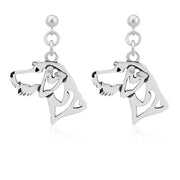 Sterling Silver German Wirehaired Pointer Earrings