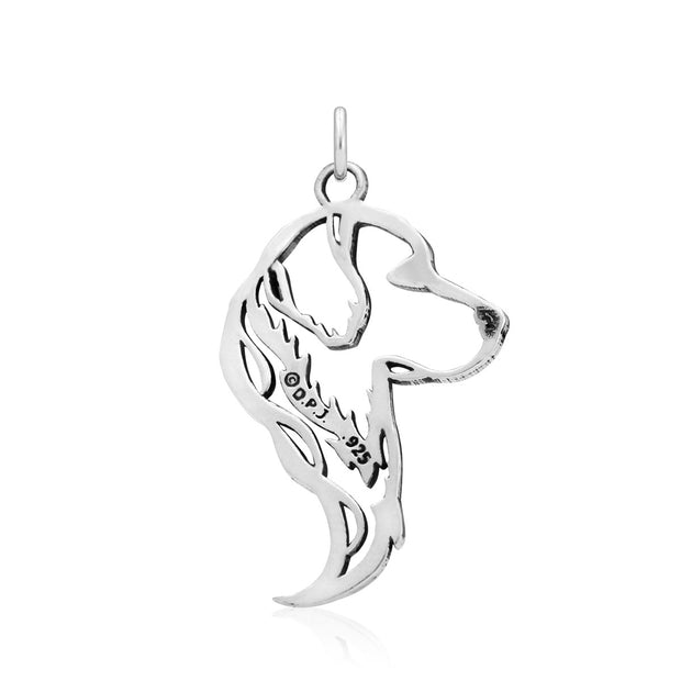 Golden Retriever Pendant Necklace in Sterling Silver