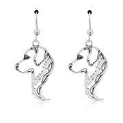 Sterling Silver Golden Retriever Earrings