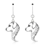 Sterling Silver Golden Retriever Earrings