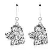 Goldendoodle Earrings Head Design in Sterling Silver in Leverback.