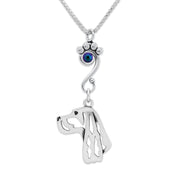 Crystal Gordon Setter Necklace, Head