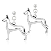 Great Dane Earrings in Sterling Silver