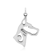 Great Dane Pendant Necklace in Sterling Silver