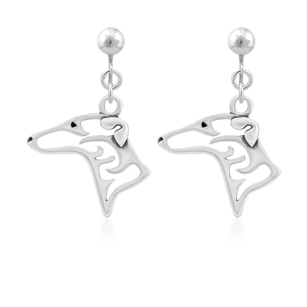 Sterling Silver Greyhound Earrings