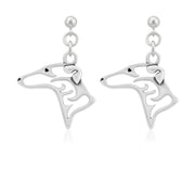 Sterling Silver Greyhound Earrings