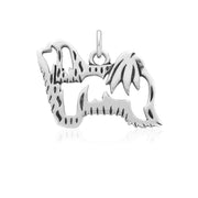 Havanese Pendant Body Design in Sterling Silver.