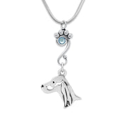 Crystal Irish Setter Necklace, Head