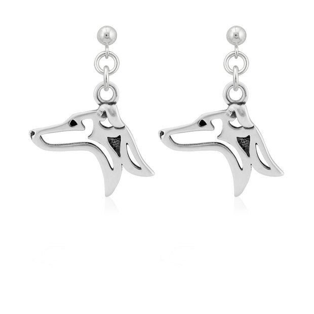 Sterling Silver Italian Greyhound Earrings