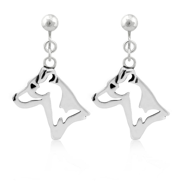 Sterling Silver Jack Russell Terrier Earrings