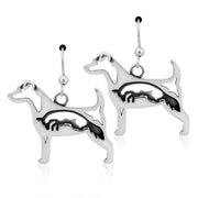 Jack Russell Terrier Earrings in Sterling Silver