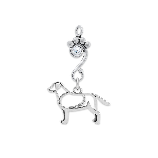 Crystal Labrador Retriever Necklace, Body