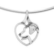 Labrador Retriever Heart Necklace