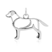 Labrador Retriever Pendant Body Design in Sterling Silver.