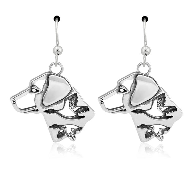 Labrador Retriever Earrings, w/Ducks Head