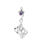 Crystal Mastiff Necklace, Head