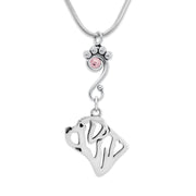 Crystal Mastiff Necklace, Head