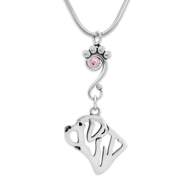 Crystal Mastiff Necklace, Head