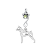 Crystal Miniature Pinscher Necklace, Body