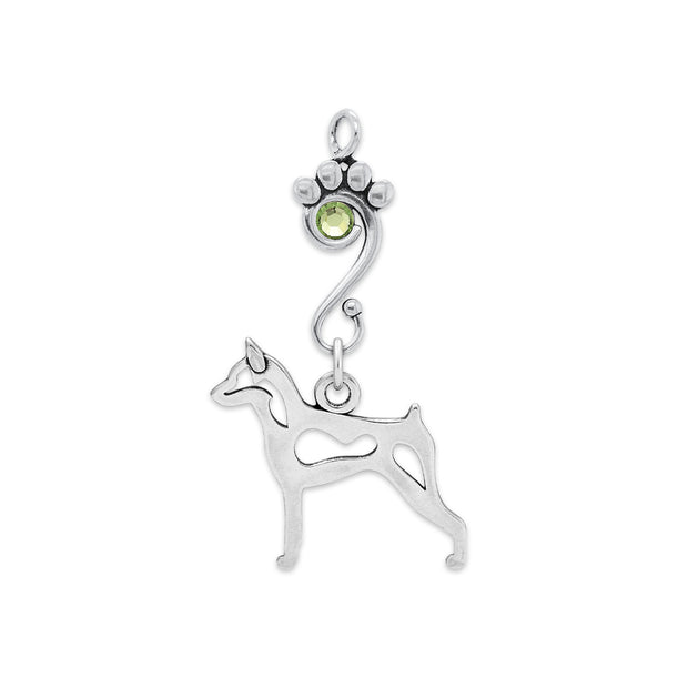 Crystal Miniature Pinscher Necklace, Body