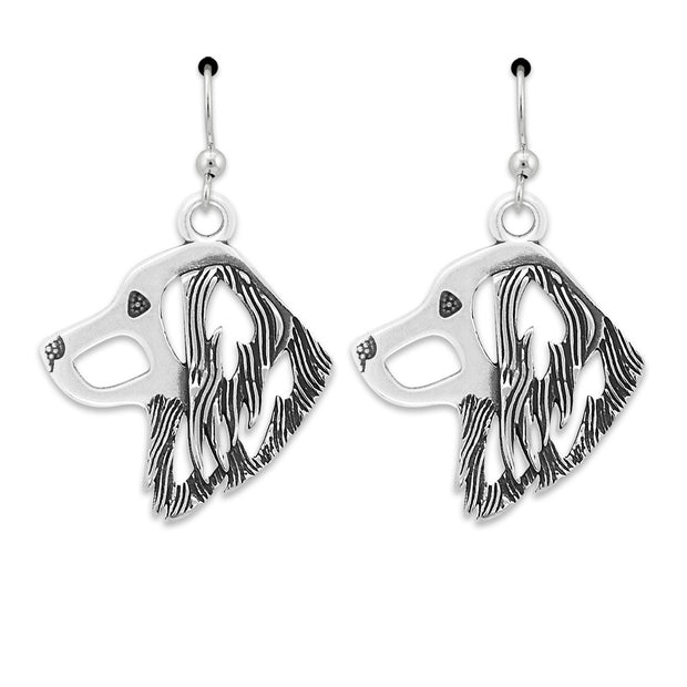 Sterling Silver Nederlandse Kooikerhoundje Earrings