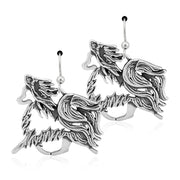 Papillon Earrings Gaiting Body Design in Sterling Silver in French Hook.