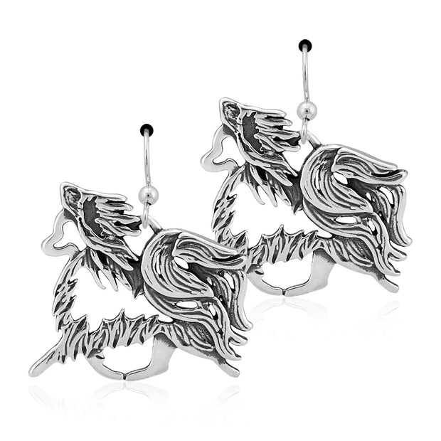 Sterling Silver Papillon Earrings, Gaiting