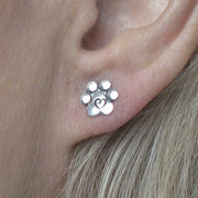 Paw Print Post Earrings, Baby Paw