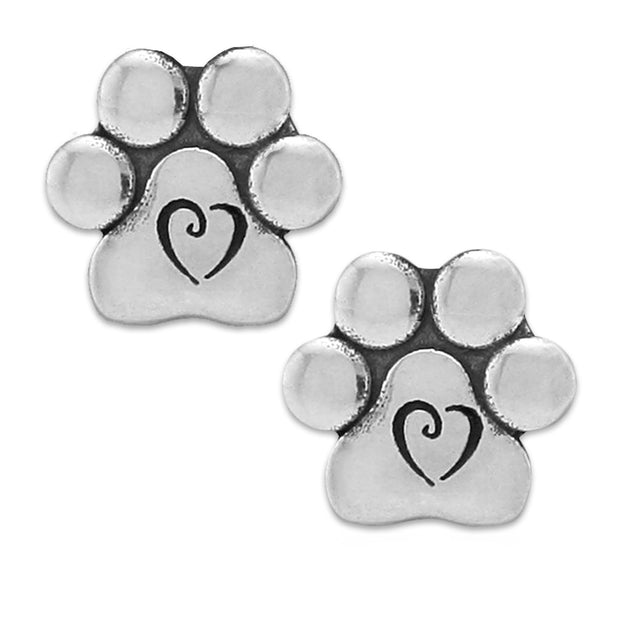 Paw Print Post Earrings, Baby Paw